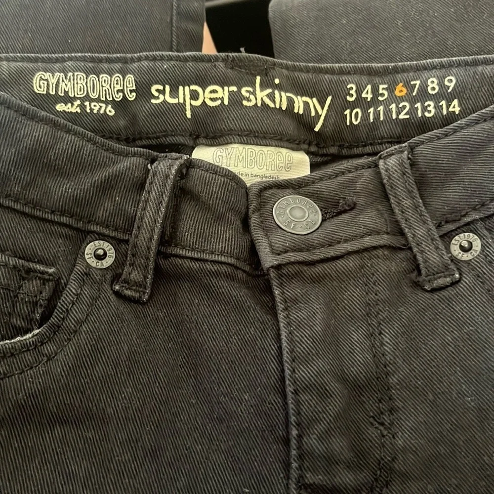 Nwt  Gymboree girls Super skinny black jeans size 6.